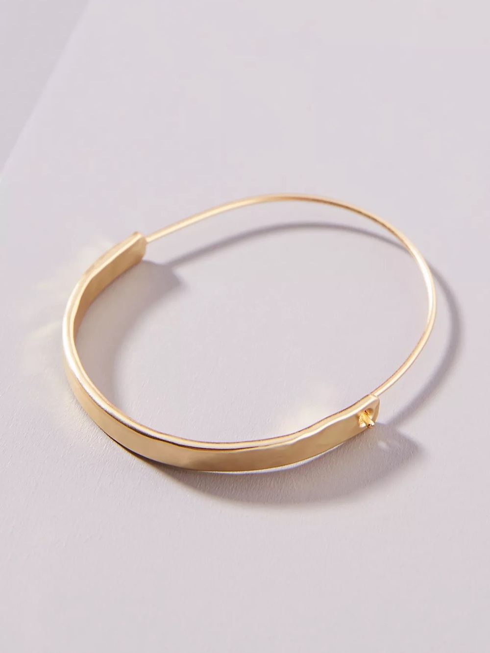 New Anthropologie Annelise Hoop Earrings Gold - Picture 2 of 7
